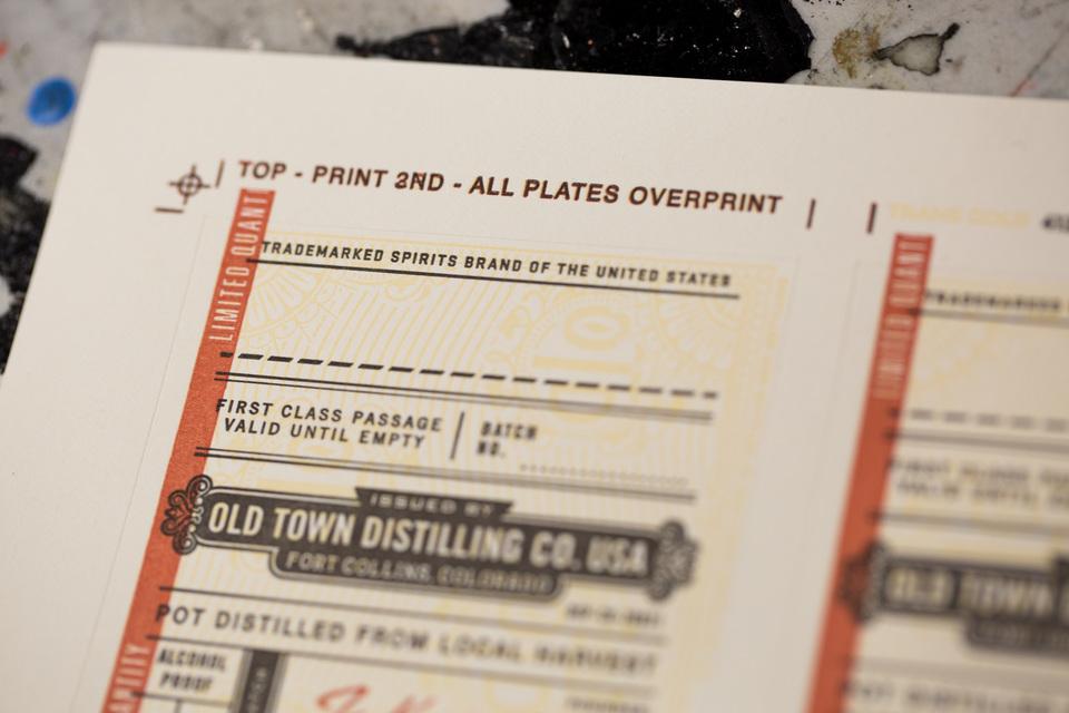 Old Town Distilling Spirits Label