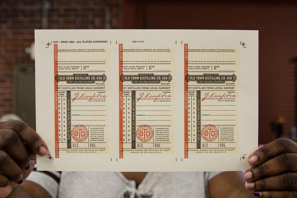 Old Town Distilling Spirits Label