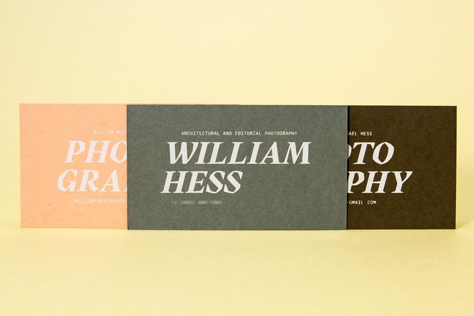 Willam Hess Photography's Business Cards