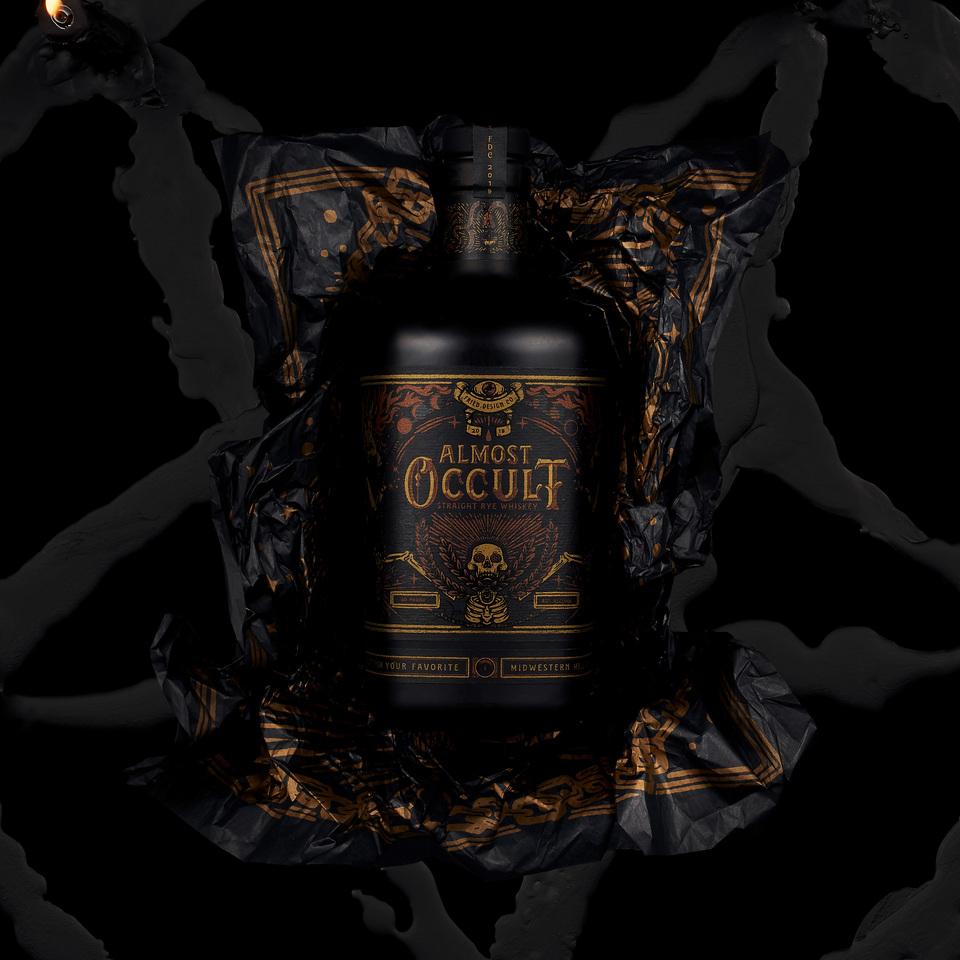 Fried Design Co's Almost Occult Rye Whiskey Labels