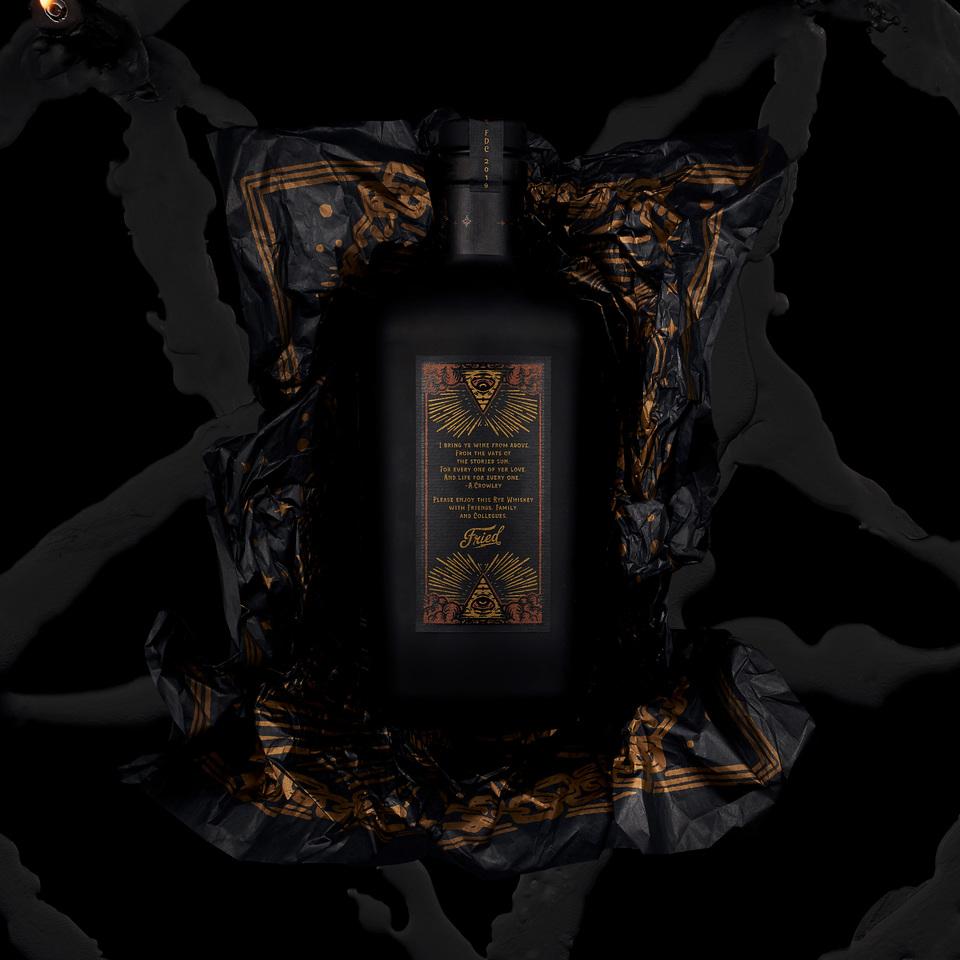 Fried Design Co's Almost Occult Rye Whiskey Labels